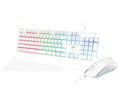 ADX ADXCOM3W25 Firebundle Gaming Keyboard & Mouse Set - White, White