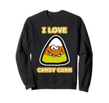 I Love Candy Corn Funny Halloween Costume Trick Or Treating Sweatshirt