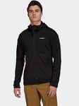 Adidas Terrex Tech Flooce Light Hooded Hiking Jacket - Black