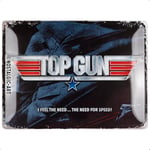 Nostalgic-Art Retro Metal Sign 30 x 40 cm Top Gun - The Need for Speed - Gift Idea for Movie Lovers - Official License Product (OLP) Metal Vintage Design