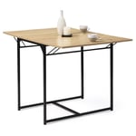 Table à manger extensible rectangle detroit 2-4 personnes design industriel 60-120 cm