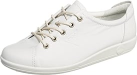 ECCO Soft 2.0 Tie Basket Femme, Blanc 1007white, 43 EU