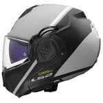 LS2, Casque Moto Modulable ADVANT Swipe Matt Grey Black, 3XL