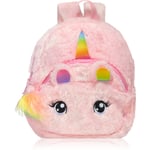 BrushArt KIDS Fluffy unicorn backpack Small rygsæk til børn Pink (20 x 23 cm) 1 stk.