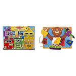 Melissa & Doug Latches Board & Basic Skills Board Bundle