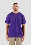 Nike Sportswear Club Mens T Shirt in Purple Jersey - Size Small