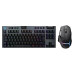 Logitech G G915 X LIGHTSPEED TKL Low-Profile Wireless Gaming Keyboard, Double-Shot PBT Keycaps, Fully Programmable Keys, RGB Backlighting, G502 X PLUS LIGHTSPEED Wireless RGB Gaming Mouse