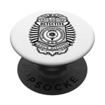 Badge de police amusant True Crime Detective Division PopSockets PopGrip Adhésif