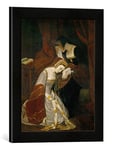 'Encadré Image de Edouard Cibot "Anne Boleyn a la Tour de Londres, dans les premiers moments de son arrestation, d'art dans le cadre de haute qualité Photos fait main, 30 x 40 cm, noir mat