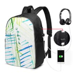 Sac à Dos Homme Femme Ordinateur Portable 17 avec Port De USB pour Voyage Affaires École Moraine Lake Mountain