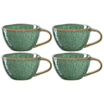 Leonardo 018589 Matera Lot de 4 tasses à café en céramique passant au lave-vaisselle et au micro-ondes Vert 290 ml