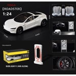 1:24 Tesla Model 3 Model Y Model S Model X Legering Gjutna Bilmodell Ljud Och Ljus Barnleksak Samlarobjekt Födelsedagspresent Roadster White