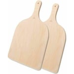 LaBlanc - Lot de 2 Pelle à Pizza en Bois, Pizza Paddle pour Les Pizzas, Tartes, Pain