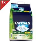 CATSAN NATURAL Agglomérante Litière Végétale  pour chat 20L