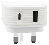 Juice 45W USB-A & USB-C Dual Port Mains Charger - White