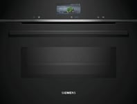 Siemens CM776G1B1B iQ700 Built In Compact Hydrolytic Oven with Microwave in Black