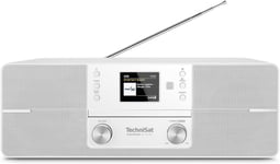 DIGITRADIO 371 CD BT - Radio numérique stéréo (DAB+, FM, lecteur CD, Bluetooth, écran couleur, USB, AUX, pr casque, installation compacte, réveil, 10 watts, télécommande) Blanc