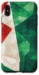 Coque pour iPhone XS Max Coque de téléphone drapeau italien vintage géométrique vert