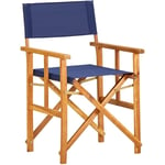 Chaise de metteur en scène Fauteuil de réalisateur Chaise de réalisateur Bois massif d'acacia Bleu BSRHS689583 Maisonchic