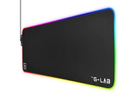 The G-Lab Pad Rubidium - Tapis de Souris Gaming RGB - Tapis de Souris Gamer XXL - Rétroéclairage LED - Hydrorésistant - Tissu Haute Précision - Base Antidérapante en Caoutchouc (RGB)