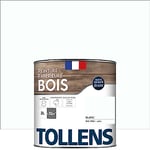 TOLLENS - Peinture extérieure bois 2 en 1 - Ultra Résistante - Finition Satin - Laque Riche en Résine - Pour Toute Boiserie Extérieure - Sans Sous-Couche - Satin - Blanc - 2L = 32m2