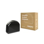 FIBARO Double Smart Module, Z-Wave Plus Commutateur intelligent à contact sec à deux canaux pour deux appareils, FGS-224