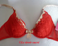 PASSIONATA So Pretty soutien gorge FR 85A EUR 70A USA 32A rouge lingerie neuf 