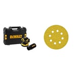 DEWALT Ponceuse Excentrique XR 18V 125mm Brushless - Appareil Électrique Sans Fil - Régulateur de Vitesse & Abrasifs pour ponceuse excentrique 125 mm - Modèle: DT3112 - Lot de 25