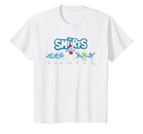 Youth The Smurfs Jumping Logo Papa Smurf Kids T-Shirt