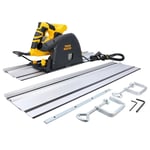 Plunge Track Saw Circular Saw with 2 x 700mm Guide Rails  1400W  TOUGH MASTER