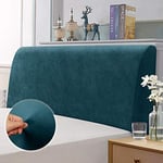 TAOCOCO Housses de Tête de Lit Extensible, Housse de Protection Élastique pour Tête de Lit, Tissu Velours Stretch Doux, Design Tout Compris pour Têtes De Lit Simples Doubles, Vert foncé 180-200 cm