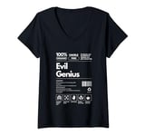 Womens Evil Genius Personality Nutrition Facts Sarcastic V-Neck T-Shirt