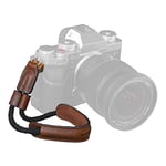 SMALLRIG Dragonne pour Appareil Photo, Dragonne en Cuir Vintage pour Fujifilm X-T5/X-T4/X-T3/X-T30/X-E4/X100V et autres Mirrorless DSLR SLR, Sangle de Sécurité Réglable, Marron - 3926