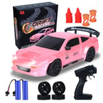 iBlivers Voiture Télécommandée, Mini Voiture de Drift télécommandée avec accélérateur proportionnel, 1:24 4WD Drift GT-RX7 Véhicule RC Drifting Car Cadeaux Jouets pour Garçons Enfants (Rose)