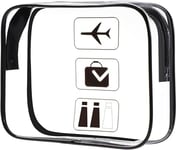 Trousse De Toilette Transparente, Trousse Toilette Femme Homme Voyage, Kit Voyage Avion Pour Le Transport De Liquide