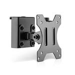 InLine Slatwall 23183A Monitor Bracket Short Wall Mount for the Slatwall System, Wall or Table Mounting, Desk Mount for 13-27 Inch Screen, VESA 75/100 mm Black