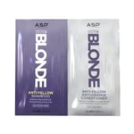 ASP Luxury Haircare , System Blonde Anti Yellow Shampoo &Conditioner Sachet 10ml