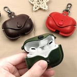 Leather Button Dustproof Protective Cover For Apple Airpods Pro Charging Case