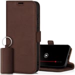 SURAZO Slim Magnetic Mobile Phone Case for Samsung Galaxy S24 FE Leather Case - Foldable Genuine Leather Protective Case [with Card Slot, RFID Protection] Flip Wallet Case Cover Leather Case (Supreme