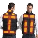 Armorget Gilet Chauffant avec 15 Zones de Chauffage, Température à 3 Niveaux, Gilet Chauffant en Duvet Rechargeable par USB, Veste Chauffante pour Extérieur S Noir (Batterie Exclues)