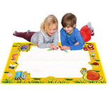 Water Doodle Mat, Yellow Garden Insects Creatures Magic Water Doodle Mat Aqua Magic Doodle Drawing Painting Pad Multi Coloured Two Water Pens for Boys Girls Three Years Plus (2333-1)