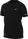 Nike Shirt M NK Dfadv Run Div SS Top, Black/Reflective Silv, FZ0583-010, L