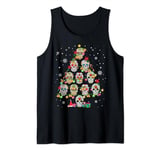 Skull Christmas Tree Funny Mexican Flower Sugar Skull Tank Top