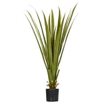 HOMCOM Plante Artificielle Type Agave en Pot Hauteur 90 cm, 16 Feuilles, Interieur extérieur, Grand réalisme