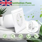 Silent bathroom extractor fan 4 in. 100 mm white Kitchen Toilet Shower UK