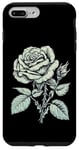 Coque pour iPhone 7 Plus/8 Plus Vintage Botanique Rose Fleur Fille Mignon Floral Plant Mom