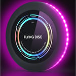 Uppladdningsbar LED Frisbee - 175G-RGB - Smart Läge - Automatisk Tändning - Rolig Present för Födelsedagar och Camping - Slumpmässiga UFO-Mönster Purple