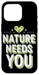 Coque pour iPhone 16 Pro Optimisme climatique Journée de la Terre Durabilité Green Future