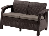 Ulkosohva Keter ALLiBERT Corfu Love Seat, ruskea