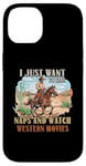 Coque pour iPhone 14 Faites la sieste et regardez un fan du film Western Movie Lover